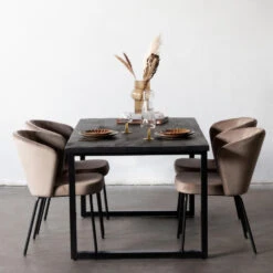 Giga Meubel Eettafel Martin Mangohout Zwart 240cm -Leenbakker Winkel 1000064457 0101