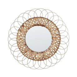 Beliani Wandspiegel PAMOL - Natuurlijk Waterhyacinth