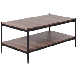 Beliani Salontafel AVOCA - Donkere Houtkleur Mdf