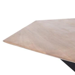 Giga Meubel Eettafel Hexagon 140cm - Naturel - Mangohout & Metaal -Leenbakker Winkel 1000065434 0103