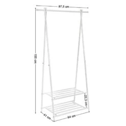 ACAZA Kledingrek - Metaal - Wit -Leenbakker Winkel 1000066952 0103