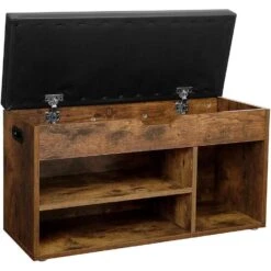 Songmics Schoenbank -Schoenenrek - Opbergruimte Onder De Zitting - 80 X 30 X 44 Cm