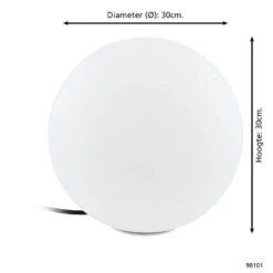 EGLO Monterolo Staande Lamp Buiten - E27 - 30 Cm - Wit -Leenbakker Winkel 1000067430 0103