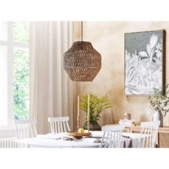 Beliani Hanglamp EWASO - Beige Papier -Leenbakker Winkel 1000067766 0103