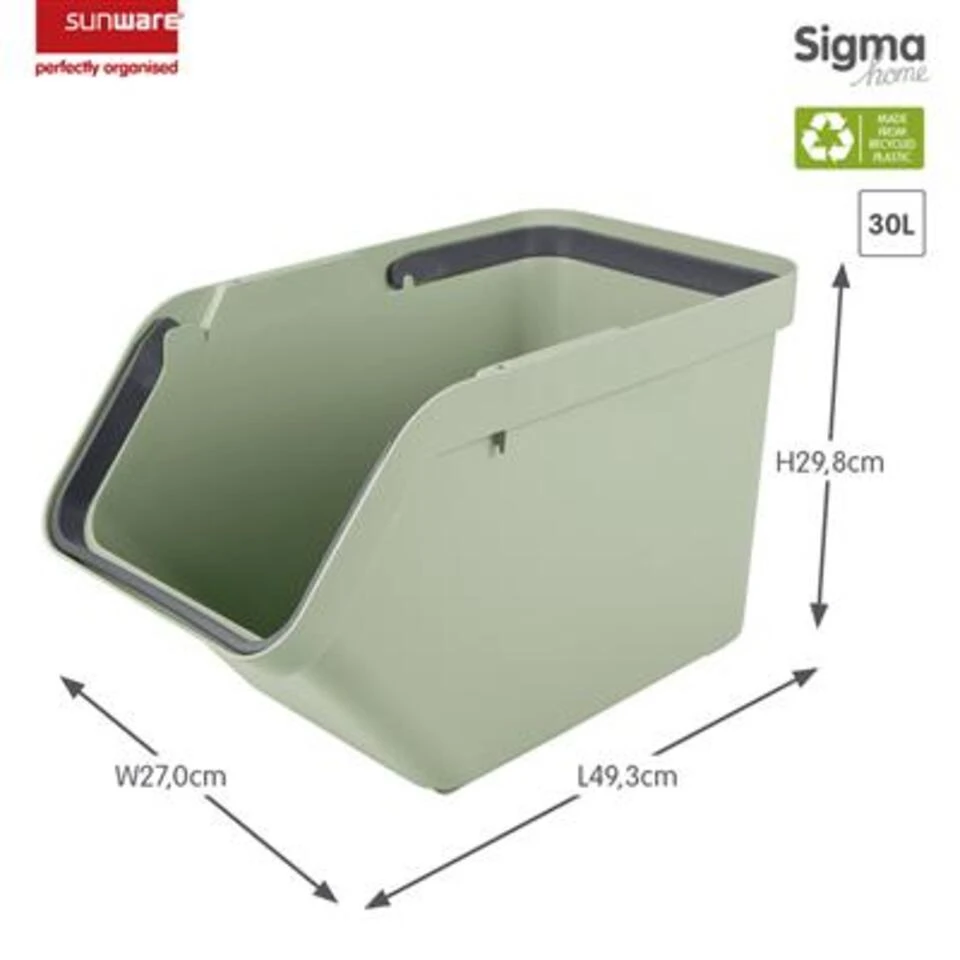 Sigma Home Sorteer Unit 30L Groen 2 Sigma Home Sorteer Unit 30L Groen - Afbeelding 2