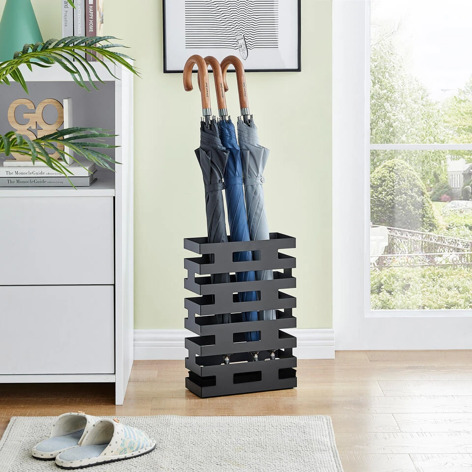 ACAZA Design Paraplubak In Metaal - Mat Zwart 2 ACAZA Design Paraplubak In Metaal - Mat Zwart - Afbeelding 2