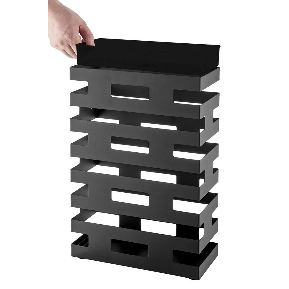 ACAZA Design Paraplubak In Metaal - Mat Zwart 4 ACAZA Design Paraplubak In Metaal - Mat Zwart - Afbeelding 4