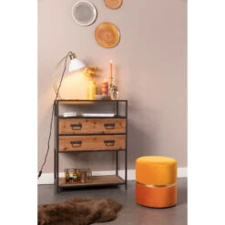 Parya Home - Bubble Poef - Oranje - Velvet -Leenbakker Winkel 1000068285 0101