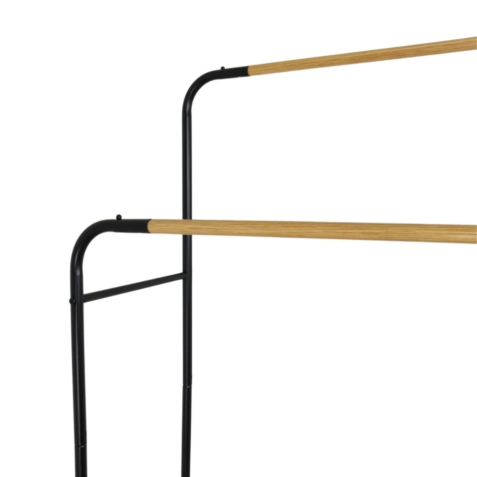 Orange85 Kledingrek Dubbel Zwart Metaal Garderoberek 3 Orange85 Kledingrek Dubbel Zwart Metaal Garderoberek - Afbeelding 3