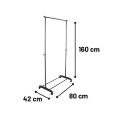 Orange85 Kledingrek Op Wieltjes Zwart Metaal Garderoberek -Leenbakker Winkel 1000068876 0110