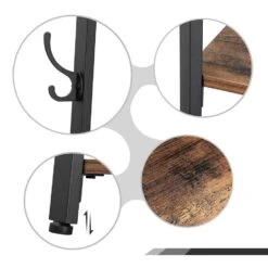 ACAZA Staande Kapstok - Industriële Look - 8 Haken -Leenbakker Winkel 1000068890 0103