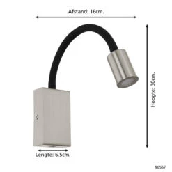 EGLO Tazzoli Wandlamp - LED - 450lm - Nikkel-mat 7 EGLO Tazzoli Wandlamp - LED - 450lm - Nikkel-mat -Leenbakker Winkel 1000070095 0103