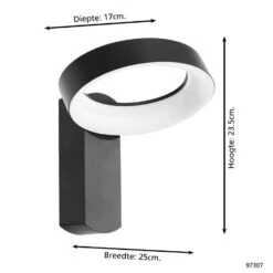 EGLO Pernate Wandlamp Voor buiten - LED - IP44 - Antraciet -Leenbakker Winkel 1000070102 0103