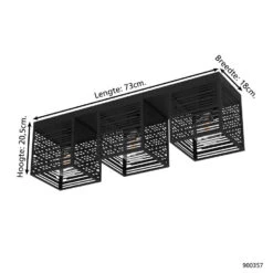 EGLO Piedritas Plafondlamp - E27 - 73 cm - Zwart 7 EGLO Piedritas Plafondlamp - E27 - 73 cm - Zwart -Leenbakker Winkel 1000070531 0103