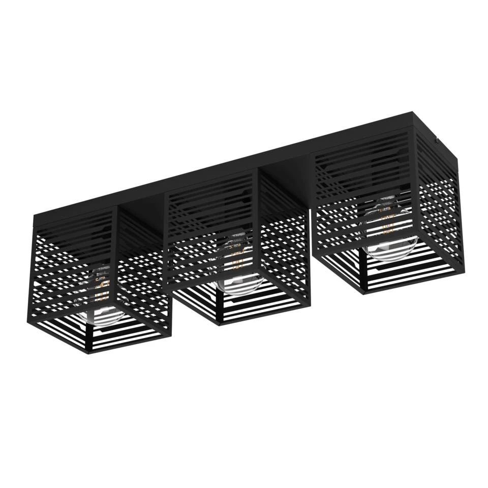 EGLO Piedritas Plafondlamp - E27 - 73 cm - Zwart 1 EGLO Piedritas Plafondlamp - E27 - 73 cm - Zwart