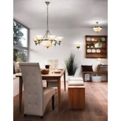 EGLO Marbella - Hanglamp - 6 Lichts - Ø740mm. - Brons - Champagne -Leenbakker Winkel 1000070758 0104