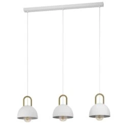 EGLO Calmanera Hanglamp - E27 - 90 cm - Wit/Geelkoper