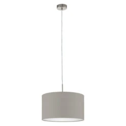 EGLO Pasteri - Hanglamp - 1 Lichts - Ø38cm - Nikkel-Mat - Taupe