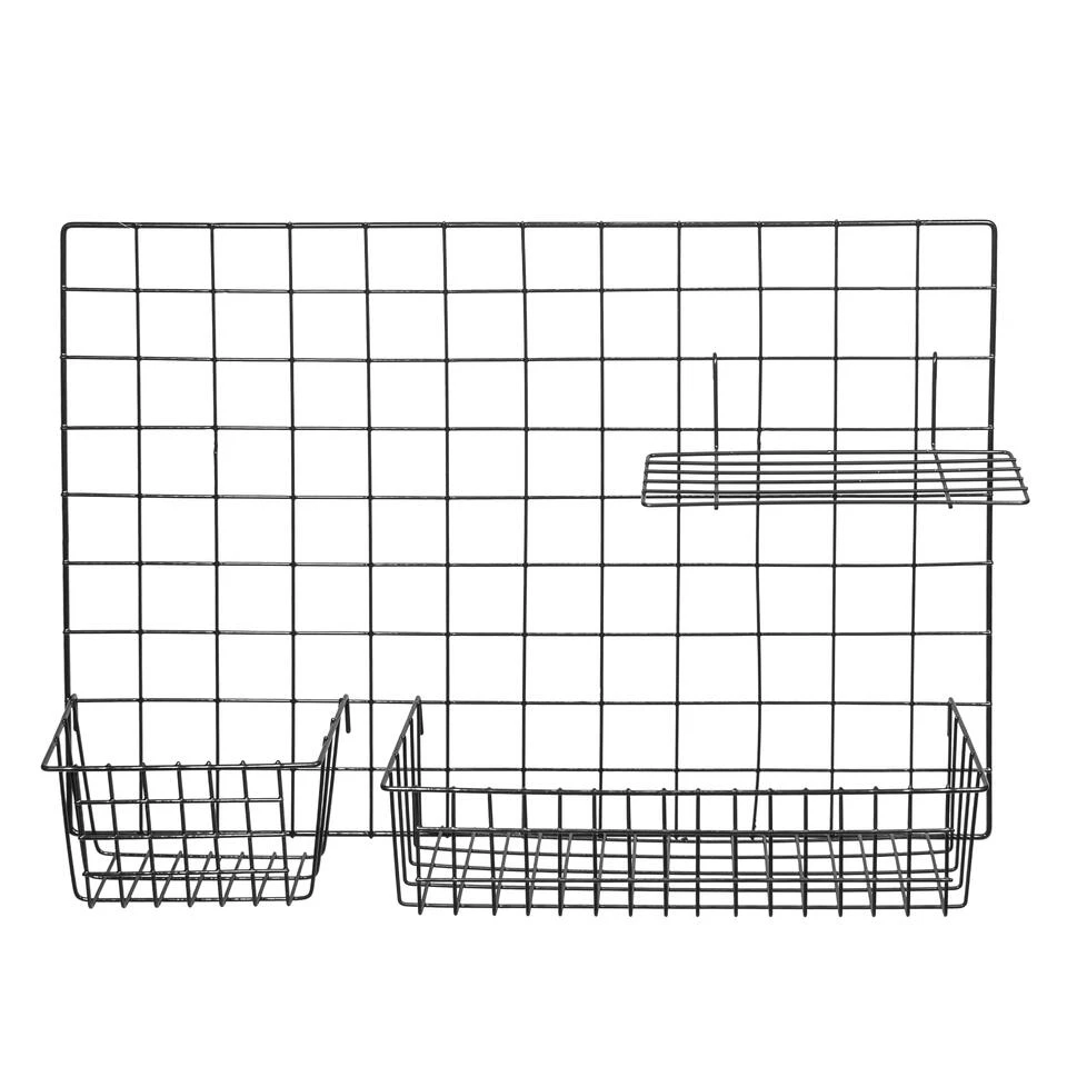 QUVIO Memobord Staal + 3 Items - Zwart 3 QUVIO Memobord Staal + 3 Items - Zwart - Afbeelding 3