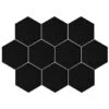 QUVIO Vilten Memobord Hexagon Set Van 10 - Zwart