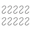 QUVIO Ophanghaken - RVS - Zwart - S - 6,5 Cm (h) - 10 Stuks