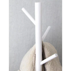 QUVIO Staande Kapstok Hout Wit 6 QUVIO Staande Kapstok Hout Wit -Leenbakker Winkel 1000071829 0102