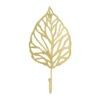 QUVIO Wandhaak Blad - Metaal - Goud