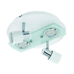 EGLO Pawedo 1 Plafonnière - GU10 - Glas - Wit/Chroom