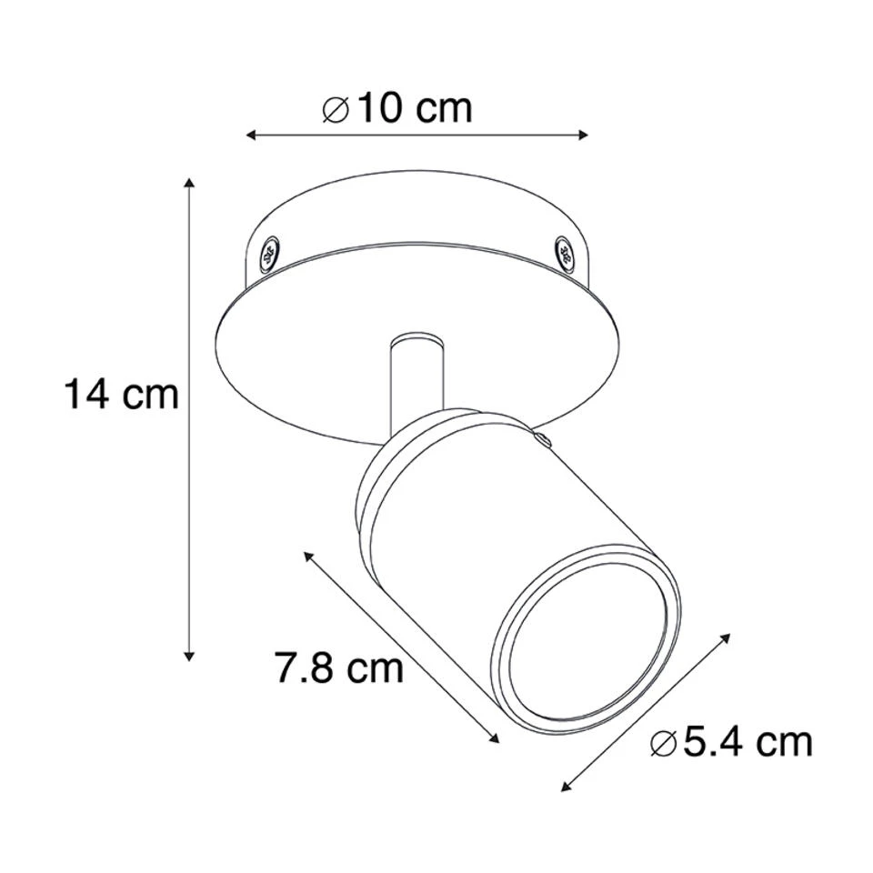 QAZQA Moderne Badkamer Spot Zwart IP44 - Ducha 3 QAZQA Moderne Badkamer Spot Zwart IP44 - Ducha - Afbeelding 3