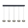 Highlight Hanglamp Dynasty - 5 Lichts - 105 X150 Cm - Helder Zwart