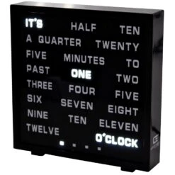 United Entertainment LED Word Clock - Engels 17x16,5 Cm