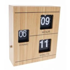 United Entertainment Bamboe Retro Flip Down Tafelklok