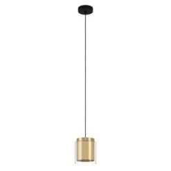EGLO Lagunitas Hanglamp - E27 - Ø 15 Cm - Zwart/Geelkoper/Goud