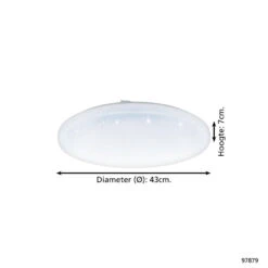 EGLO Frania-S Wandlamp/Plafondlamp - LED - Ø 43 Cm - Wit 7 EGLO Frania-S Wandlamp/Plafondlamp - LED - Ø 43 Cm - Wit -Leenbakker Winkel 1000073967 0103