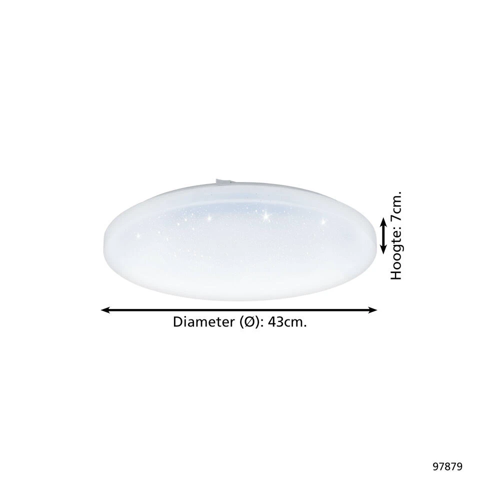 EGLO Frania-S Wandlamp/Plafondlamp - LED - Ø 43 Cm - Wit 4 EGLO Frania-S Wandlamp/Plafondlamp - LED - Ø 43 Cm - Wit - Afbeelding 4