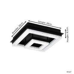 EGLO Fradelo 1 Plafondlamp - LED;LED - 26 Cm - Zwart -Leenbakker Winkel 1000073972 0103