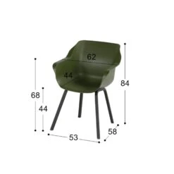 Hartman Sophie Element Dining Armstoel- Moss Groen - 4 St. -Leenbakker Winkel 1000074496 0103
