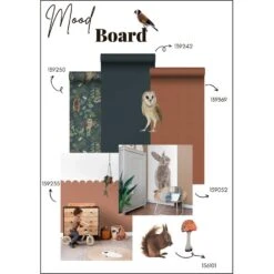 ESTAhome Muursticker - Bosdieren - Bruin - 47,5 Cm X 66 Cm - 156101 7 ESTAhome Muursticker - Bosdieren - Bruin - 47,5 Cm X 66 Cm - 156101 -Leenbakker Winkel 1000074771 0103