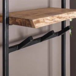 Industriële Kapstok Naomi Acaciahout Metaal - 30x51x80 Cm - Hout - Bruin -Leenbakker Winkel 1000074806 0102