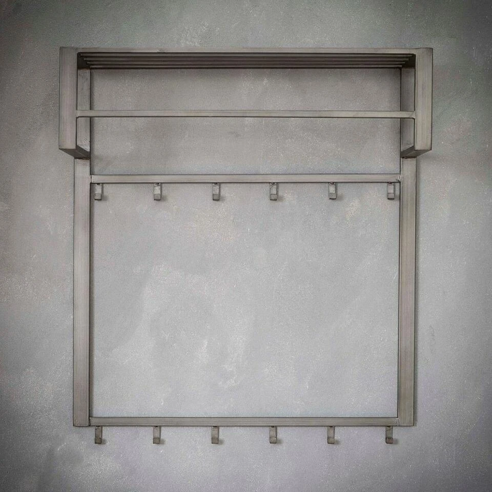 Industriële Kapstok 2x6 - Metaal - Grijs 4 Industriële Kapstok 2x6 - Metaal - Grijs - Afbeelding 4