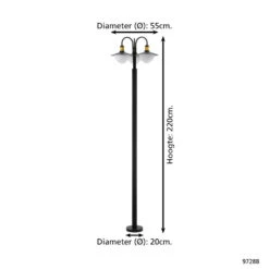 EGLO Sirmione Staande Lamp Buiten - E27 - 0 Cm - Grijs/Wit 7 EGLO Sirmione Staande Lamp Buiten - E27 - 0 Cm - Grijs/Wit -Leenbakker Winkel 1000076725 0103