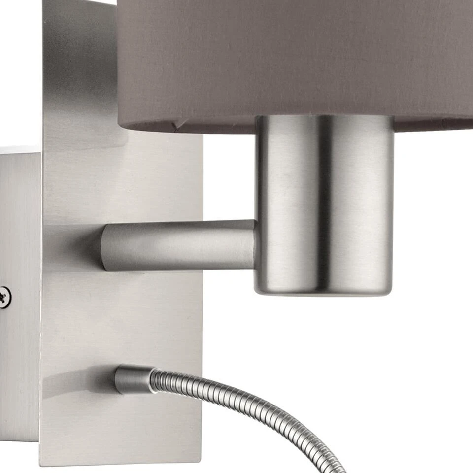 EGLO Pasteri Wandlamp - E27;LED - 38 Cm - Grijs/Bruin/Antraciet 3 EGLO Pasteri Wandlamp - E27;LED - 38 Cm - Grijs/Bruin/Antraciet - Afbeelding 3