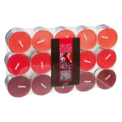 Atmosphera Geurkaars Waxine/theelicht - 30 ST - Rood Fruit - 3,5 Uur