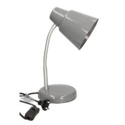 Merkloos Gerim Bureaulamp - Grijs - 14 X 34 Cm - 40 Watt - Buigbaar