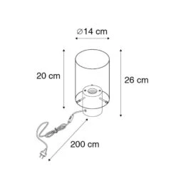 QAZQA Vintage Tafellamp Messing Met Smoke Glas - Vidra 6 QAZQA Vintage Tafellamp Messing Met Smoke Glas - Vidra -Leenbakker Winkel 1000078746 0102