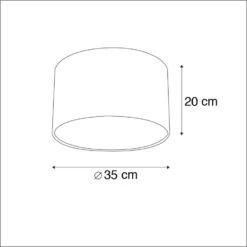 QAZQA Velours Lampenkap Bloemen Dessin 35/35/20 Gouden Binnenkant 6 QAZQA Velours Lampenkap Bloemen Dessin 35/35/20 Gouden Binnenkant -Leenbakker Winkel 1000078813 0102