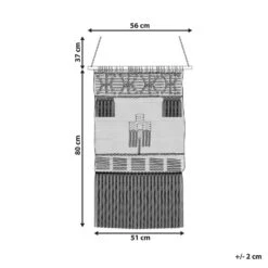 Beliani Wanddecoratie LARKANA - Beige Katoen -Leenbakker Winkel 1000079498 0102