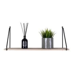 Arnhem Shelf - Plank Met Zwart Frame En Een Naturel Houten Plank