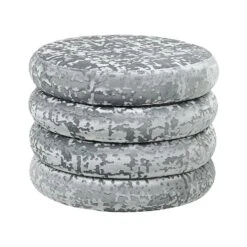 Beliani Poef BREWTON - Grijs Fluweel