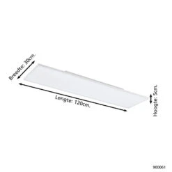 EGLO connect.z Turcona-Z Smart Plafondlamp - 120 cm - Wit - RGB -Leenbakker Winkel 1000080253 0103